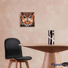 Charger l'image dans la galerie, Broderie Diamant | Broderie Diamant - Portrait de Hiboux | animaux Broderie Animaux chouettes et hiboux | FiguredArt