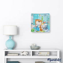 Charger l'image dans la galerie, Broderie Diamant | Broderie Diamant - Chat fait sa toilette | animaux Broderie Animaux chats | FiguredArt