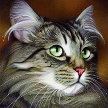 Charger l'image dans la galerie, Broderie Diamant | Broderie Diamant - Portrait de Chat | animaux Broderie Animaux chats | FiguredArt