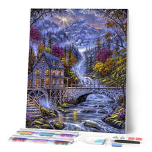 Charger l'image dans la galerie, Broderie Diamant | Broderie Diamant - Rivière Nocturne | Broderie Paysages paysages | FiguredArt