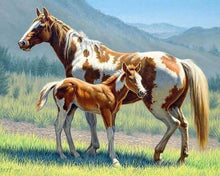 Charger l'image dans la galerie, Broderie Diamant | Broderie Diamant - Cheval et son Poulain | animaux Broderie Animaux chevaux | FiguredArt