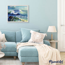 Charger l'image dans la galerie, Broderie Diamant | Broderie Diamant - Océan déchainé | Broderie Paysages paysages | FiguredArt