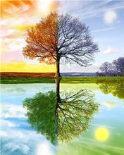 Charger l'image dans la galerie, Broderie Diamant | Broderie Diamant - Arbre 4 Saisons 2 | arbres Broderie Paysages paysages | FiguredArt