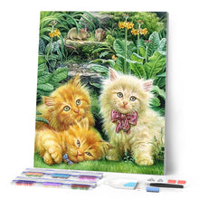 Charger l'image dans la galerie, Broderie Diamant | Broderie Diamant - Chatons Amicaux | animaux Broderie Animaux chats | FiguredArt