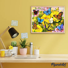 Charger l'image dans la galerie, Broderie Diamant | Broderie Diamant - Famille de Papillons | animaux Broderie Animaux papillons | FiguredArt