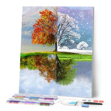 Charger l'image dans la galerie, Broderie Diamant | Broderie Diamant - Arbre Multi-Saisons | arbres Broderie Paysages paysages | FiguredArt