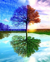 Charger l'image dans la galerie, Broderie Diamant | Broderie Diamant - Arbre 4 Saisons | arbres Broderie Paysages paysages | FiguredArt
