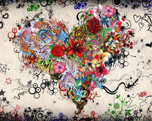 Charger l'image dans la galerie, Broderie Diamant | Broderie Diamant - Coeur Graffiti | Broderie Paysages paysages | FiguredArt