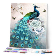 Charger l'image dans la galerie, Broderie Diamant - Paon et vives couleurs