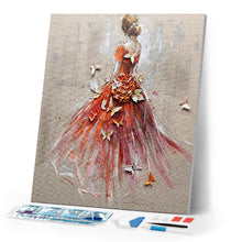 Charger l'image dans la galerie, Broderie Diamant - Danseuse de dos et papillons