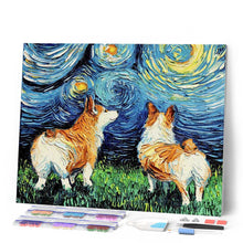 Charger l'image dans la galerie, Broderie Diamant Chien et Ciel étoilé animaux chiens paysages | FiguredArt