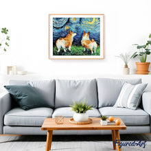 Charger l'image dans la galerie, Broderie Diamant Chien et Ciel étoilé animaux chiens paysages | FiguredArt