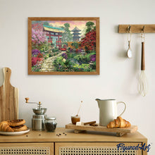 Charger l'image dans la galerie, Broderie Diamant Jardin menant au temple paysages | FiguredArt