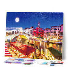 Charger l'image dans la galerie, Broderie Diamant Fleuve traversant le centreville ville paysages | FiguredArt