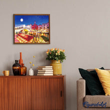 Charger l'image dans la galerie, Broderie Diamant Fleuve traversant le centreville ville paysages | FiguredArt