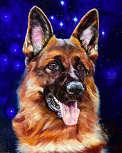 Charger l'image dans la galerie, Broderie Diamant Berger Allemand tirant la langue animaux chiens | FiguredArt