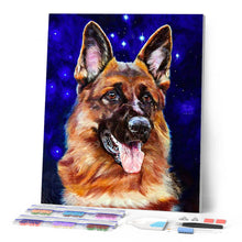 Charger l'image dans la galerie, Broderie Diamant Berger Allemand tirant la langue animaux chiens | FiguredArt