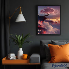 Charger l'image dans la galerie, Broderie Diamant - Arbre rose et Nuages