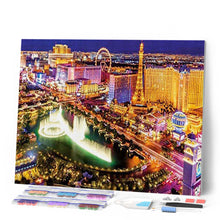 Charger l'image dans la galerie, Broderie Diamant Las Vegas de Nuit ville | FiguredArt