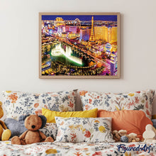 Charger l'image dans la galerie, Broderie Diamant Las Vegas de Nuit ville | FiguredArt