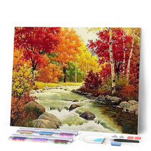 Charger l'image dans la galerie, Broderie Diamant | Broderie Diamant - Rivière en Automne | Broderie Paysages paysages | FiguredArt