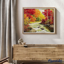 Charger l'image dans la galerie, Broderie Diamant | Broderie Diamant - Rivière en Automne | Broderie Paysages paysages | FiguredArt