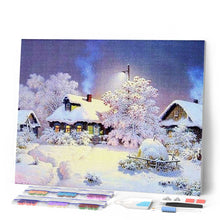 Charger l'image dans la galerie, Broderie Diamant | Broderie Diamant - Maisons sous la Neige | Broderie Paysages hiver paysages | FiguredArt