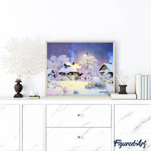 Charger l'image dans la galerie, Broderie Diamant | Broderie Diamant - Maisons sous la Neige | Broderie Paysages hiver paysages | FiguredArt