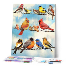 Charger l'image dans la galerie, Broderie Diamant | Broderie Diamant - Lignes dOiseaux | animaux Broderie Animaux oiseaux | FiguredArt
