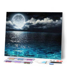 Charger l'image dans la galerie, Broderie Diamant | Broderie Diamant - Pleine Lune et Reflets sur Mer | Broderie Paysages paysages | FiguredArt