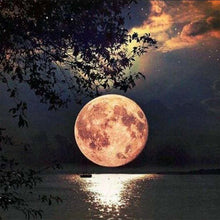 Charger l'image dans la galerie, Broderie Diamant | Broderie Diamant - Pleine Lune au bord de lEau | Broderie Paysages paysages | FiguredArt