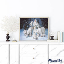Charger l'image dans la galerie, Broderie Diamant | Broderie Diamant - Homme des Neiges | animaux Broderie Animaux hiver | FiguredArt