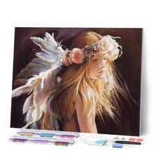 Charger l'image dans la galerie, Broderie Diamant - Fillette et Plumes