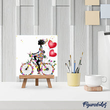 Charger l'image dans la galerie, Broderie Diamant | Broderie Diamant - Vélo en Fleurs | Broderie Fleurs fleurs | FiguredArt