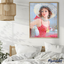 Charger l'image dans la galerie, Broderie Diamant - Elégante en rouge