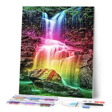 Charger l'image dans la galerie, Broderie Diamant | Broderie Diamant - Cascades et Multi Couleurs | Broderie Paysages paysages | FiguredArt
