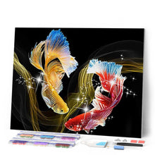 Charger l'image dans la galerie, Broderie Diamant - Duo de poissons