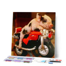 Charger l'image dans la galerie, Broderie Diamant | Broderie Diamant - Cochon et Moto | animaux Broderie Animaux voitures et motos | FiguredArt