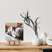 Charger l'image dans la galerie, Broderie Diamant | Broderie Diamant - Cochon et Piano | animaux Broderie Animaux | FiguredArt
