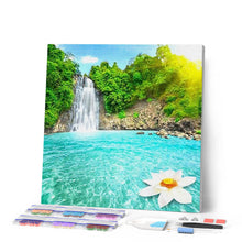 Charger l'image dans la galerie, Broderie Diamant | Broderie Diamant - Lagon et Cascade | Broderie Paysages paysages | FiguredArt
