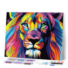 Charger l'image dans la galerie, Broderie Diamant | Broderie Diamant - Lion Pop Art | animaux Broderie Animaux lions Pop Art | FiguredArt