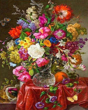 Charger l'image dans la galerie, Broderie Diamant | Broderie Diamant - Gros Bouquet de Fleurs | Broderie Fleurs fleurs | FiguredArt