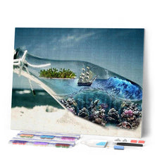 Charger l'image dans la galerie, Broderie Diamant | Broderie Diamant - Bouteille de Mer | bateaux Broderie Bateaux | FiguredArt