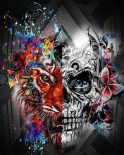 Charger l'image dans la galerie, Broderie Diamant | Broderie Diamant - Lion et Tête de Mort | animaux Broderie Animaux lions | FiguredArt
