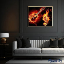 Charger l'image dans la galerie, Broderie Diamant | Broderie Diamant - Musique en Feu | Broderie Romantique musique romantique | FiguredArt