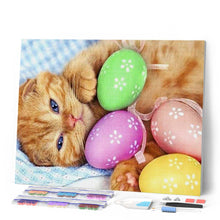 Charger l'image dans la galerie, Broderie Diamant | Broderie Diamant - Chat et Oeufs | animaux Broderie Animaux chats | FiguredArt