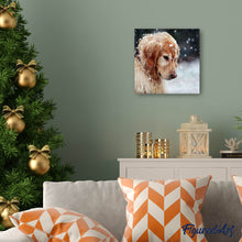 Charger l'image dans la galerie, Broderie Diamant | Broderie Diamant - Chien sous la Neige | animaux Broderie Animaux chiens hiver | FiguredArt