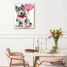 Charger l'image dans la galerie, Broderie Diamant | Broderie Diamant - Chien I Love You | animaux Broderie Animaux chiens | FiguredArt