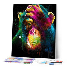 Charger l'image dans la galerie, Broderie Diamant | Broderie Diamant - Singe en Couleur | animaux Broderie Animaux singes | FiguredArt