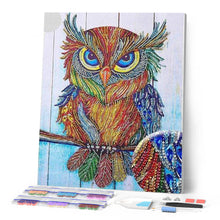 Charger l'image dans la galerie, Broderie Diamant | Broderie Diamant - Chouette et Strass | animaux Broderie Animaux chouettes et hiboux | FiguredArt